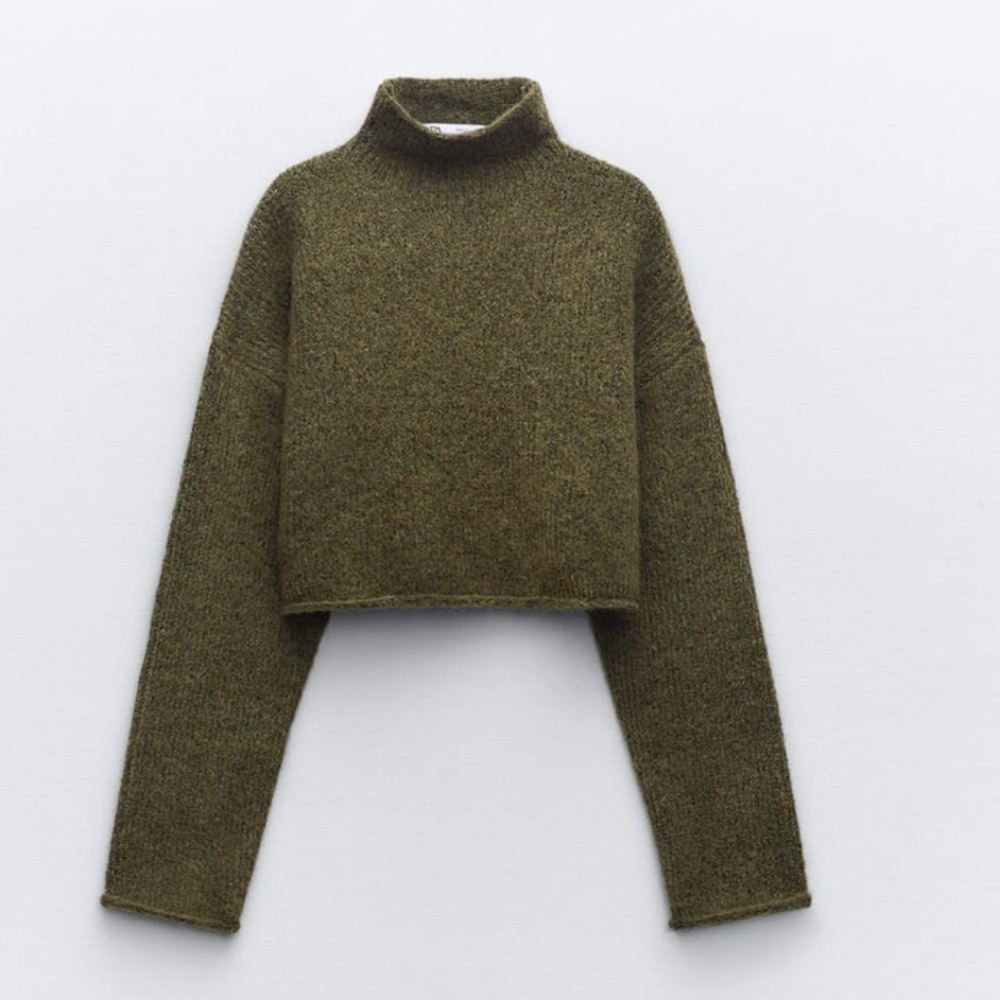 Zara cropped knit sweater
